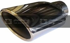 Seat Mii 125X200MM OVAL EXHAUST TIP TAIL PIPE PIECE CHROME SCREW CLIP ON