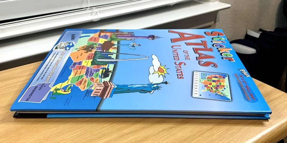 Sticker ATLAS United States Interactive Wall Map Game Activities Kids Learn NEW - Image 4 of 4