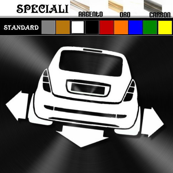 ERREINGE Sticker compatibile per LANCIA DON'T TOUCH MY YPSILON DUB JDM TUNING BIANCO Adesivo prespaziato in PVC per Auto Lunotto Finestrino - cm 35