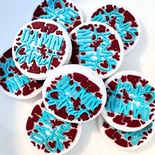 Damn Straight Cow Print Brown Round Silicone Focal Bead