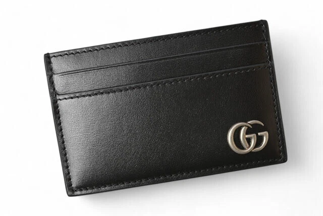 Estuche para Tarjetas GUCCI GG MARMONT Cuero Negro 657588 0YK0N Hombres Foto 2 de 4