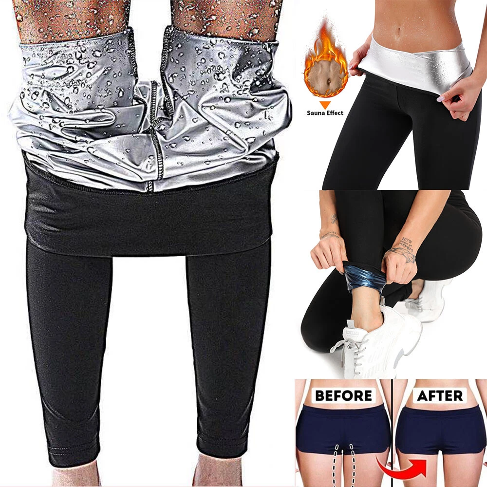 Women Thermo Neoprene Sweat Sauna Body Shaper Pants Weight Loss Trainer  Leggings