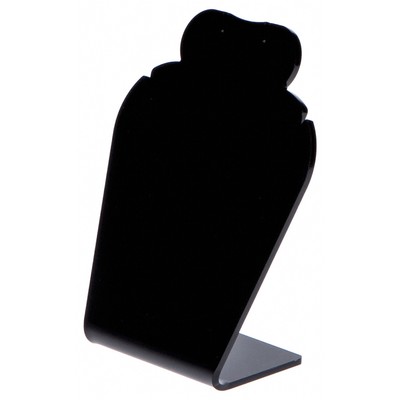 Plymor Black Acrylic Necklace/Earring Combo Stand 4.625''W x 3''D x 5.25''H 12 Pack