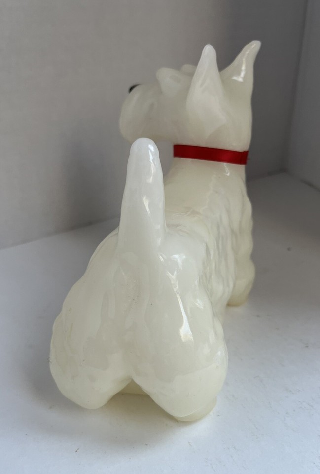WHITE SCOTTIE DOG WAX CANDLE VINTAGE CHRISTMAS Holiday Present eBay