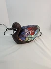 TIFFANY STYLE STAINED GLASS MALLARD DUCK LAMP NIGHT LIGHT VINTAGE