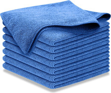 Premium 300GSM Microfiber Cleaning Cloth - 12.5x12.5 High 8 pack Blue
