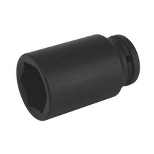 King Dick 3/4" Whitworth Impact Socket 6Pt EN24 Steel Black Finish Safety Pin