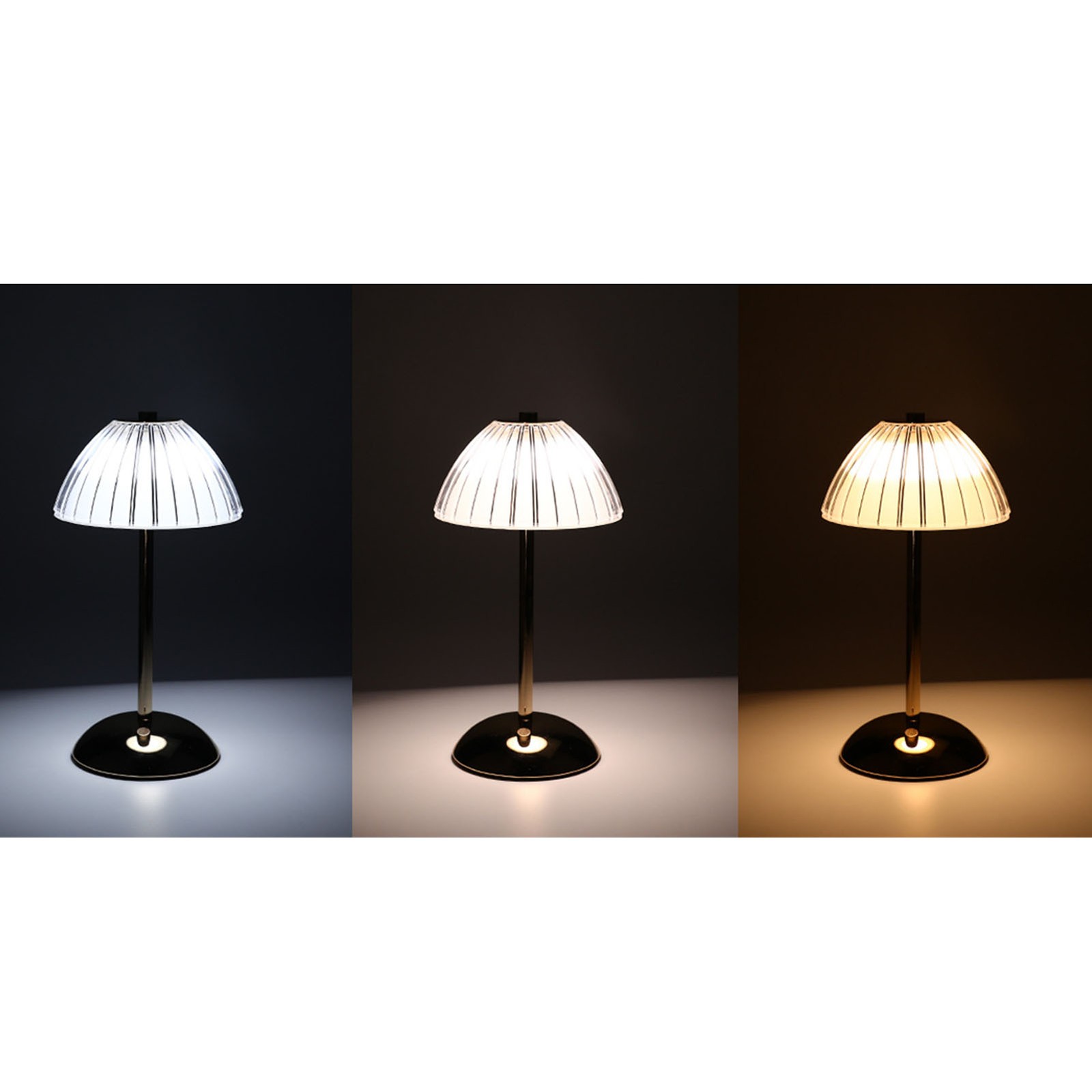 Mushroom Lamp Touch Switch Stepless Dimming Rechargeable Dining Table Decorat EC