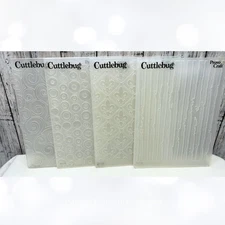 Cuttlebug WOOD DOTS Textures Embossing Folders Lot of 4