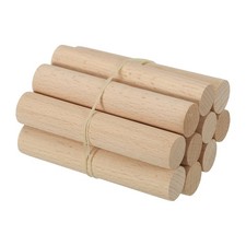 10Pcs 3/4x4 Inch Dowel Rods Unfinished Wood Sticks Round Wooden Dowel Rods