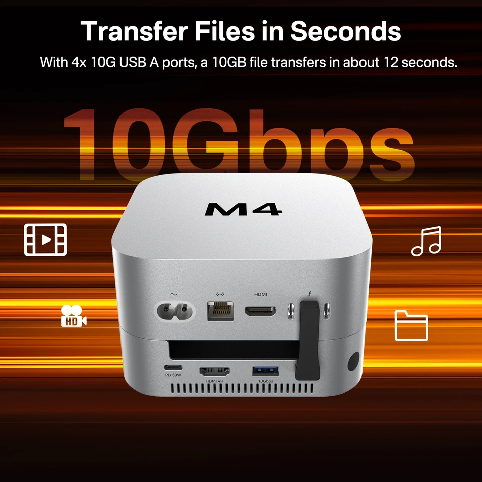 ACASIS Mac mini M4 Dock with NVMe SSD Enclosure & 10Gbps USB-A Data Ports - Image 2 of 4