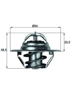 Mahle Thermostat, KüHlmittel TX 3 87D FüR Autobianchi Chrysler Dodge Innocenti-image