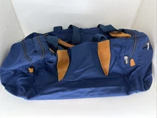 Vintage Athalon Duffle Bag Blue with Double Strap Camping Carry On