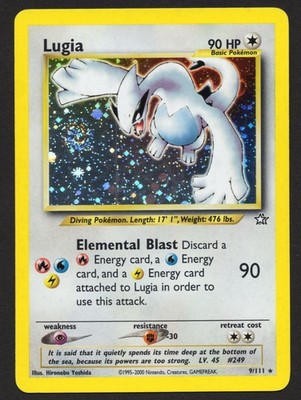 Lugia 9/111 Neo Genesis Holo with crazy double interlocking swirl!!