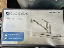 Glacier Bay HD67552 Stainless Steel 8in Centerset Single Handle Kitchen Faucet
