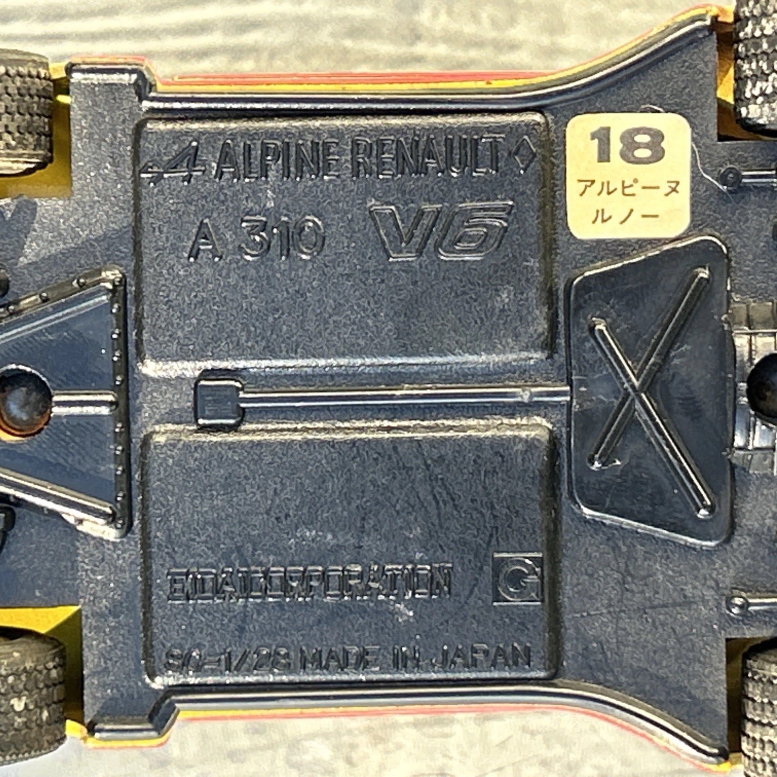 EIDAI ALPINE RENAULT A310 V6 RALLYE JEAN BEHRA 1977 G FREQUELIN #1 DIECAST 1:28