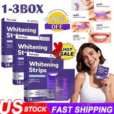 1-3BOX NEW-DR.DENT Purple Teeth Whitening Strips   Peroxide Free, 14 Count US