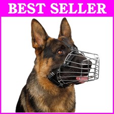 XL Metal Basket Dog Muzzle for German Shepherd