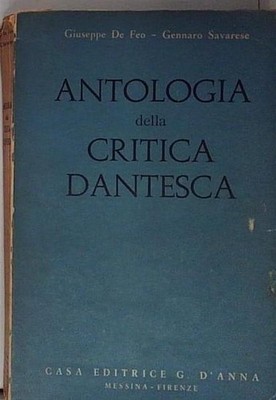 Giuseppe de feo gennaro savarese ANTHOLOGIE EDLLA CRITICA DANTESCA Verlag