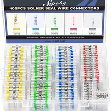 400PCS Solder Seal Wire Connectors, Self Soldering Heat Shrink Butt Connector S
