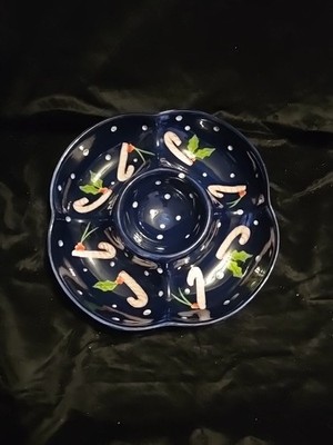 Vintage 1998 Laurie Gates The Cellar CHRISTMAS TWILIGHT COLLECTION Chip & Dip...
