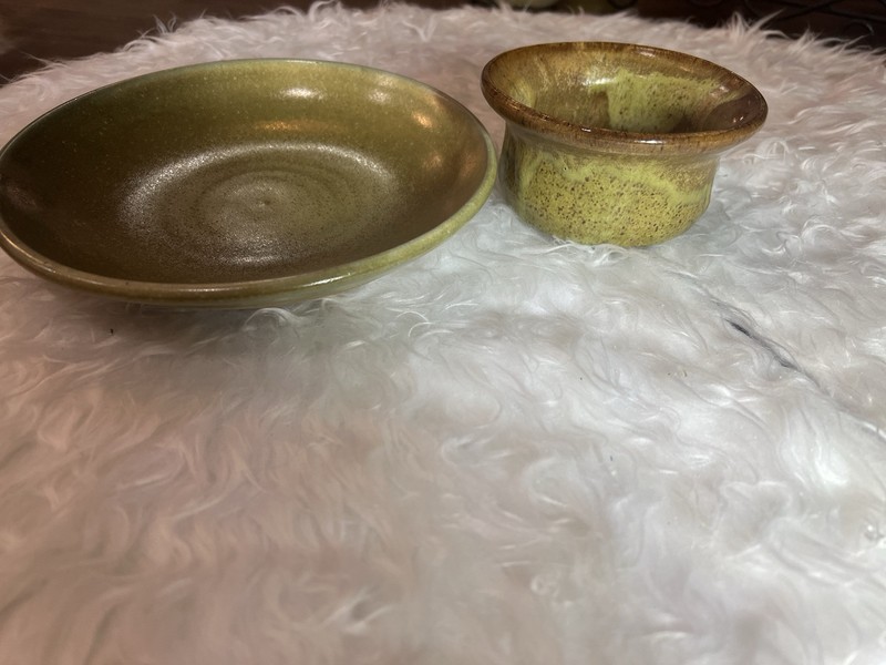 Two Stoneware Dishes 