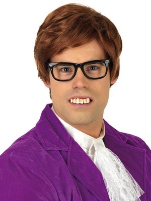 Schiefe gelbe Austin Powers Nerd Zähne Belag Kostümzubehör Gebiss Kostüm Zubehör
