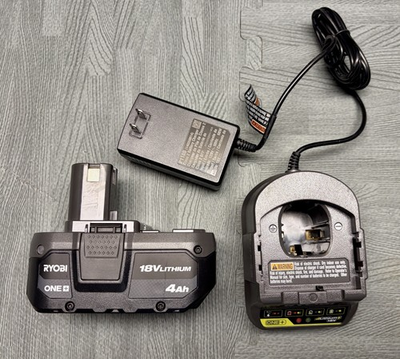 #ad #ad RYOBI 18V 4AH Battery amp; Charger NEW ONE 18V Lithium Battery For Ryobi Tools $49.90