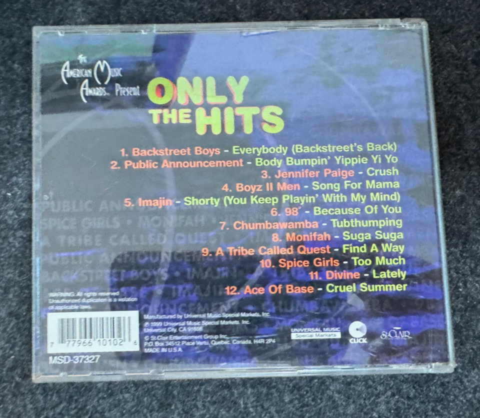 Only The Hits,American Music Awards (Universal like new CD) | eBay