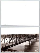 Grand Junction Colorado Bridge Over Colorado River Sanborn RPPC Postcard ZD94
