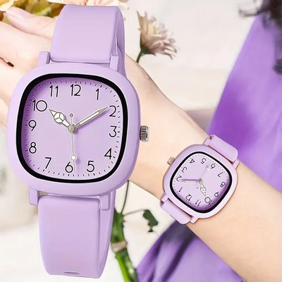 Konvolut Damenuhren Silikon Quarz Arabisches Zifferblatt Casual Style Armband
