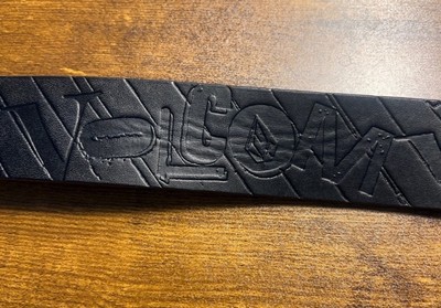 Rare VOLCOM Belt Black On Black Leather Belt Volcom Vintage 