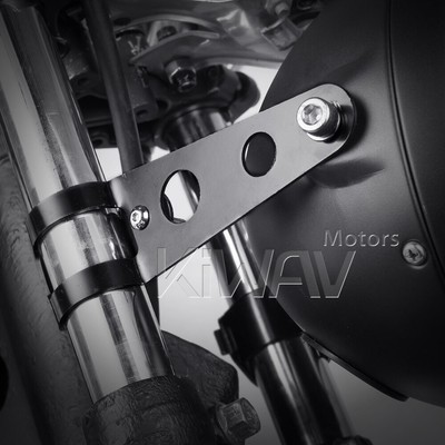 headlamp bracket fixing clamp Black steel 30-38mm fork x2 for metric Bikes