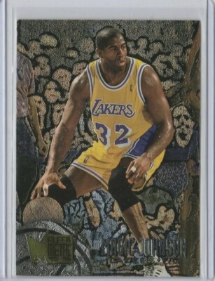 rare magic johnson cards 1996 Fleer Metal Magic Johnson card $$Rare SP Lakers