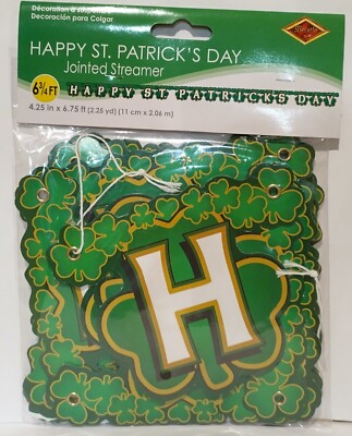 Beistle Happy St. Patricks Day Streamer mit Gelenken - 4,25 x 6,75 Fuß