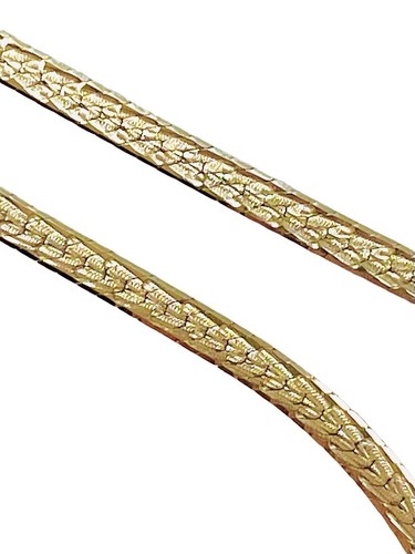 Collar de cadena italiano de 19" de oro amarillo de 14 quilates vintage plano de 2,6 mm 5,8 gramos - Imagen 3 de 7