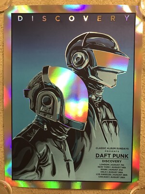 Daft Punk Discovery Concert Show Band Gig Foil Poster Art Print
