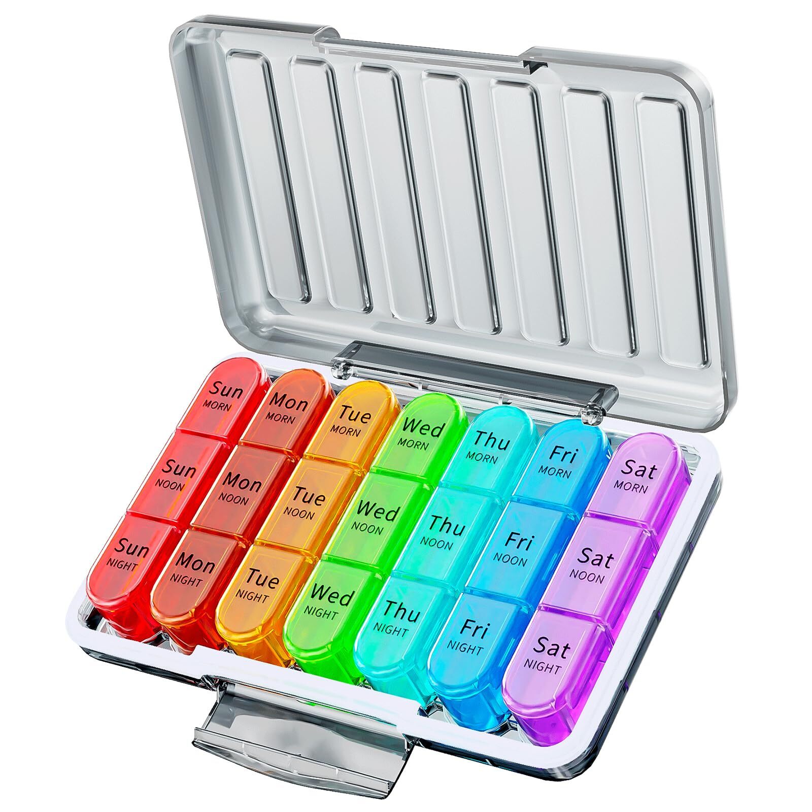 Pill Organizer 3 Times a Day,Weekly Pill Organizer 3 Times a Day，Large Pill B...