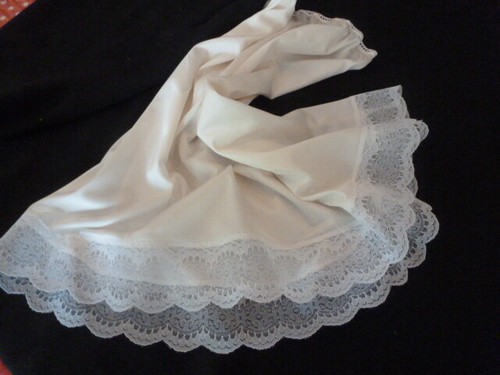 Jupon Vintage En Dentelle - Taille 36/38/40 - Longueur 52 Cm - Élastique à La Taille - Crème
