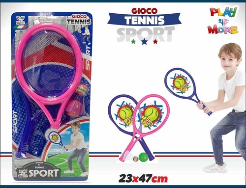 Set De Tennis Pour Enfant ECOIFFIER - 2 Raquettes + 1 Balle En Mousse, Dès 12 Mois