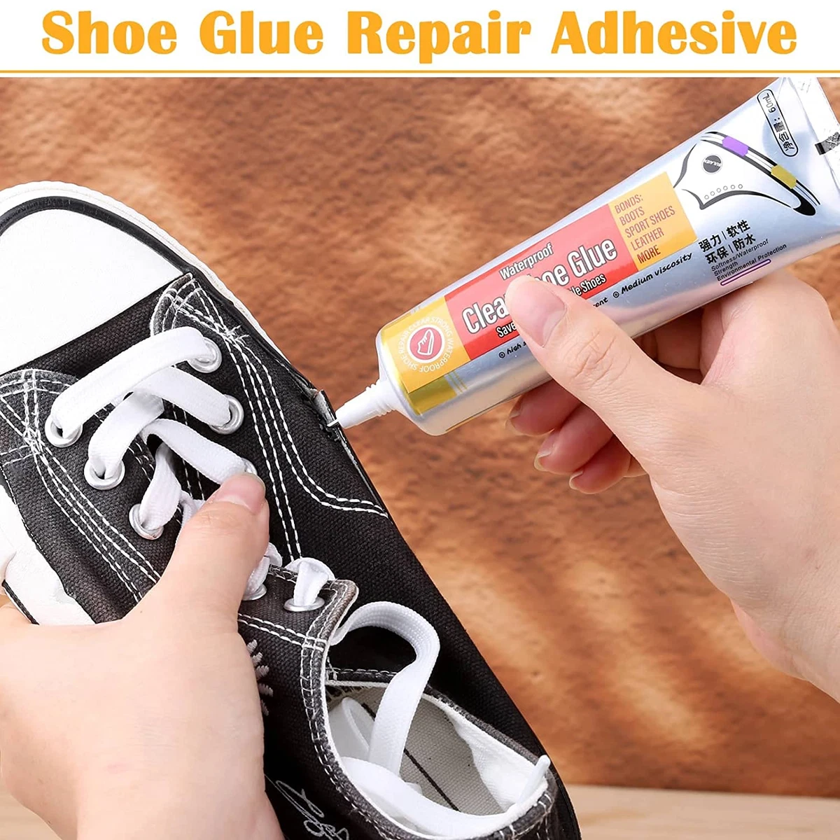 Shoe Glue Sole Repair Adhesive, Evatage Waterproof Shoe Repair Glue Kit  with Fix