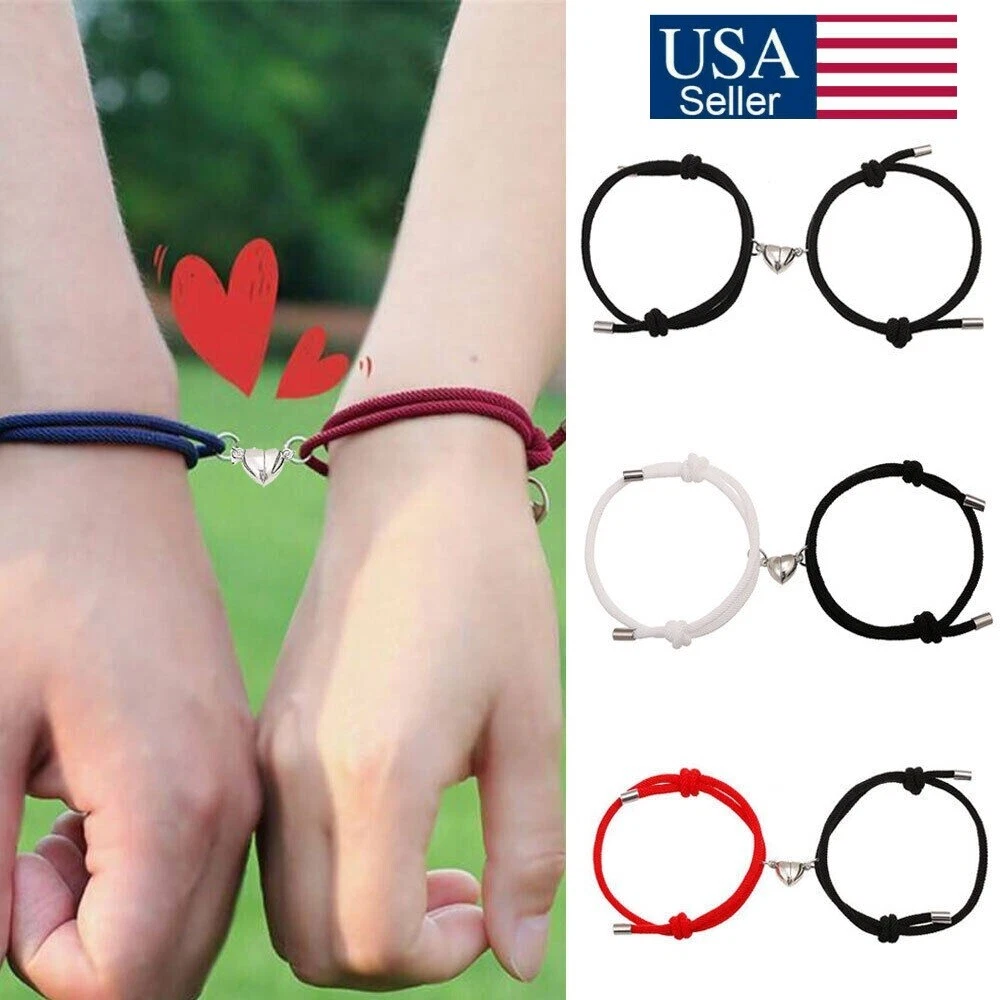 2pcs Heart Magnetic Couples Bracelets - HELLOICE