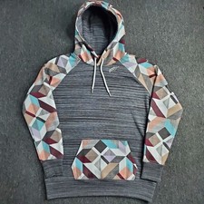 Hooey Hoodie Womens Size Medium Gray Summit Space Dye Multicolor Pattern Hoody