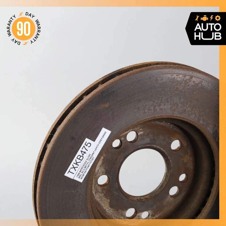 90-98 Mercedes R129 SL500 300SL Juego de rotores de freno delanteros disco izquierdo y derecho OEM Foto 2 de 4