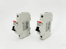 Lot of 2 New ABB S201UK5A Circuit Breakers 1-Pole 5A 240V
