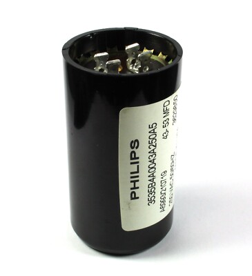 Philips Motor Start Capacitor 43-53 MFD 250 VAC, 43-53uF Made in