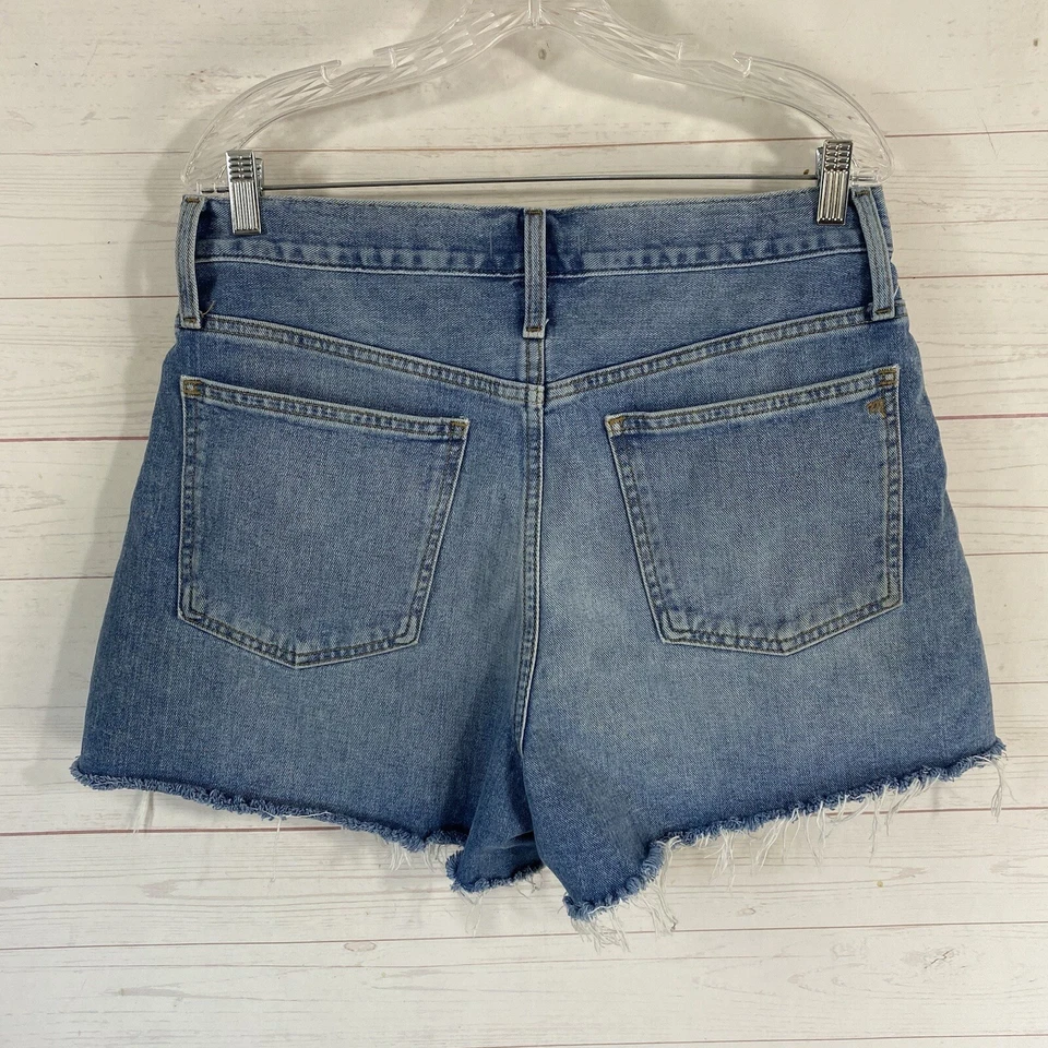 Pantalón corto Madewell para mujer The Momjean talla 31 azul 100 % algodón denim tiro alto 33x4 Foto 3 de 4