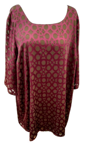 Anna Scholz Shift Dress Size 32 UK Purple Burn Out Christmas Occasion - BNWT