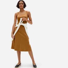 Everlane Luxe Cotton Seamed Tank Dress