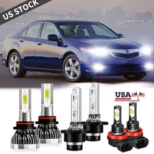 For Acura TSX 2009-2014 Combo HID/LED Headlight Hi/Lo Beam&Fog Light Bulbs KIT